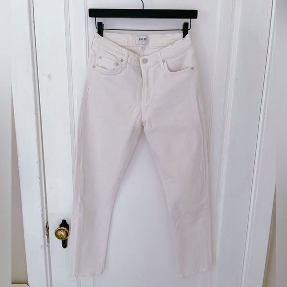 Agolde Toni High Rise  Straight Leg Blue Jeans 27 Preowned - Picture 1 of 5